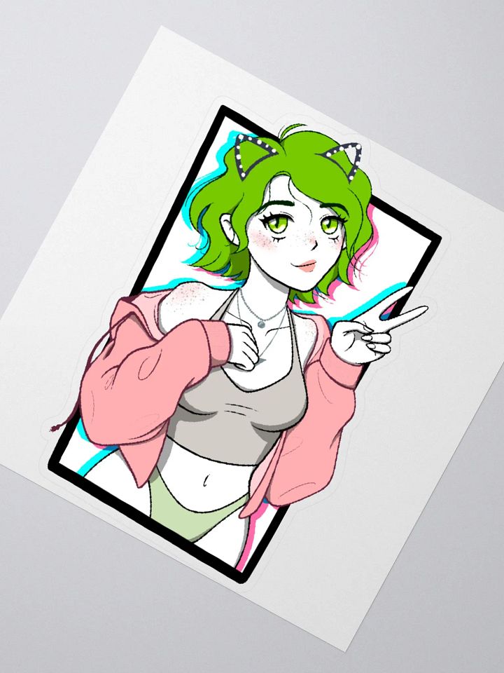 Green Haired Girl - Sticker product image (2)