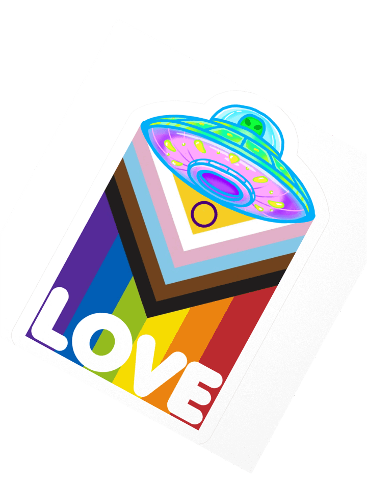 Love and Pride Alien Ride Stickers! product image (2)