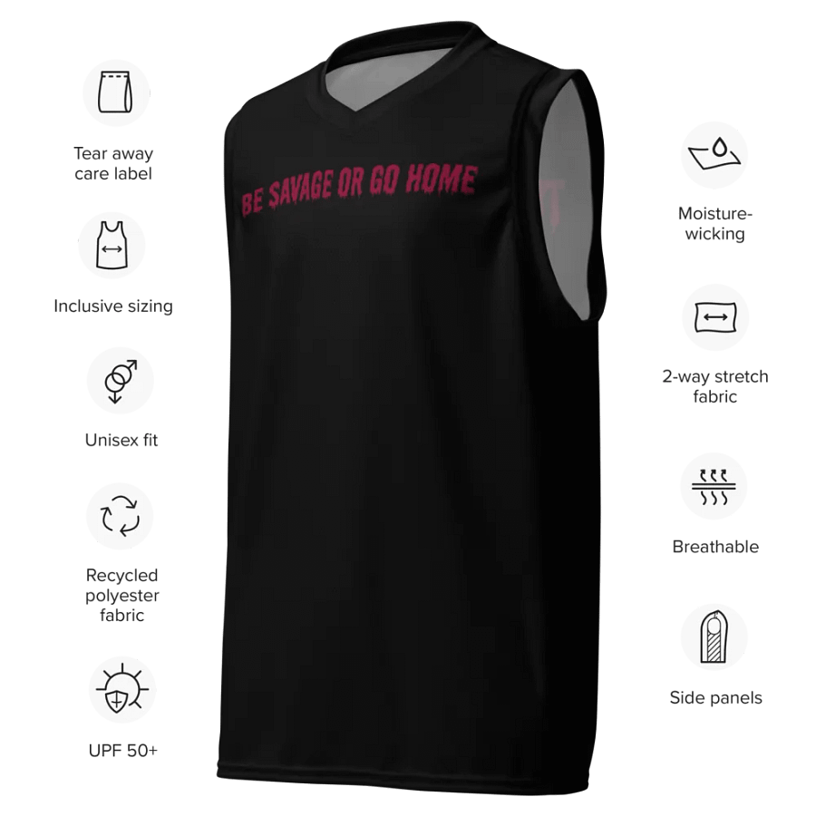 Red lettered Basketball Jersey product image (7)