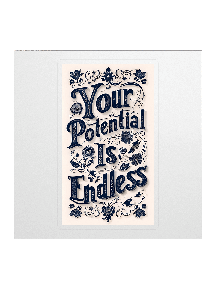 Your Potential Is Endless – Motivational Typography Sticker product image (1)