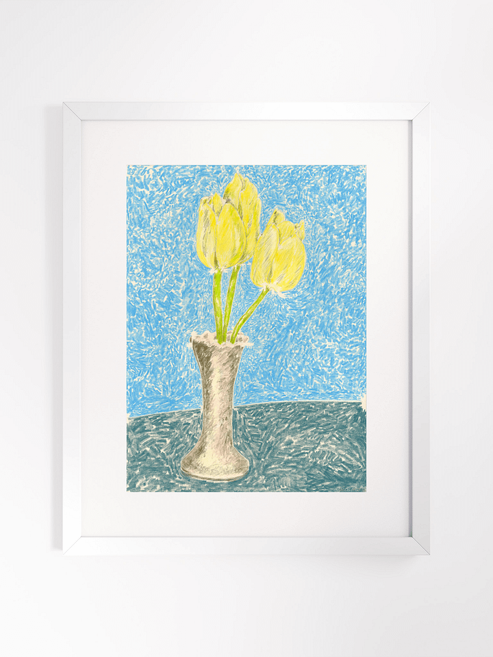 Yellow Tulips in Grandmother's Vase 09.29.12 print framed product image (1)