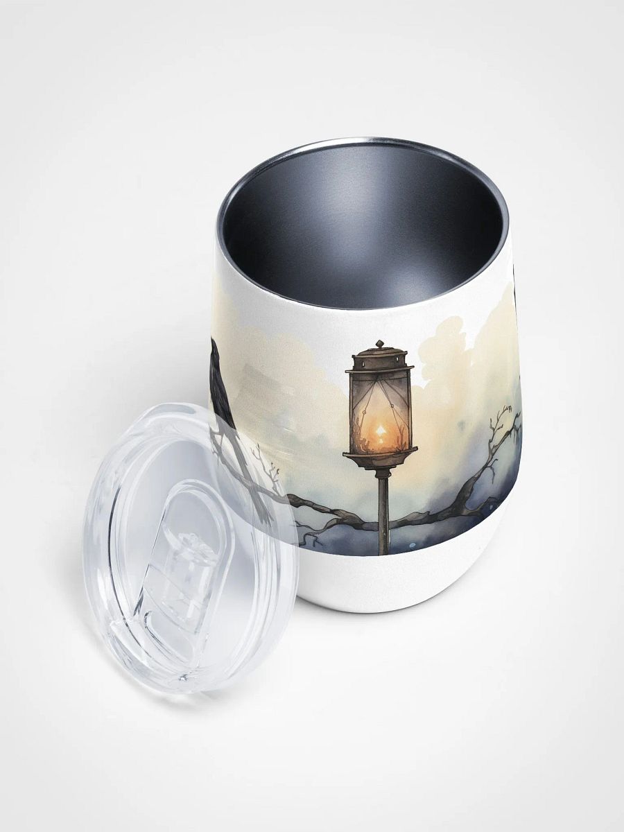 Dreamy Wine Tumbler with Lantern and Black Bird product image (3)
