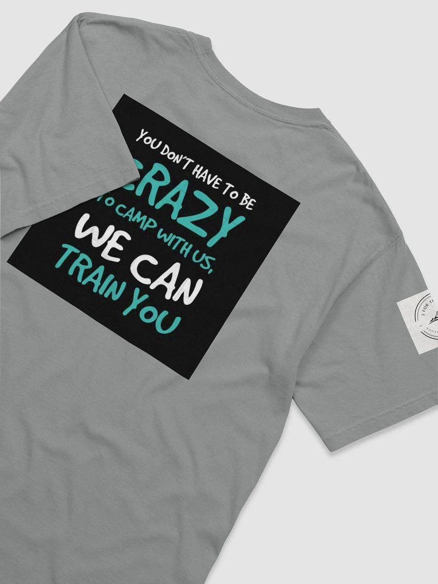 T-Shirt (Gray) Crazy to camp with us product image (4)