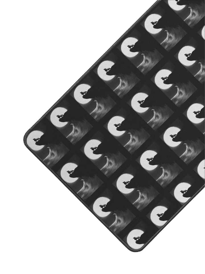 Lunar Wolf Silhouette Desk Mat 12" x 22" product image (2)