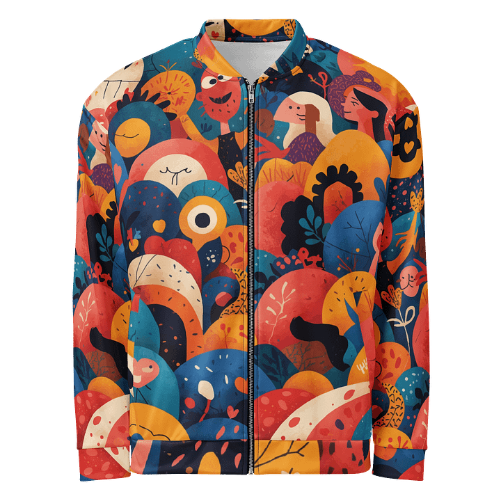 Whimsical Wonderland All-Over Print Bomber Jacket product image (1)