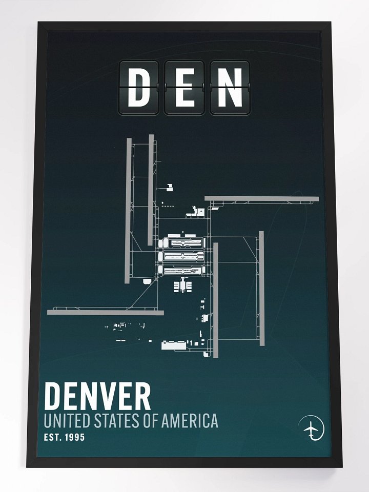 Denver DEN Poster (Framed) product image (1)