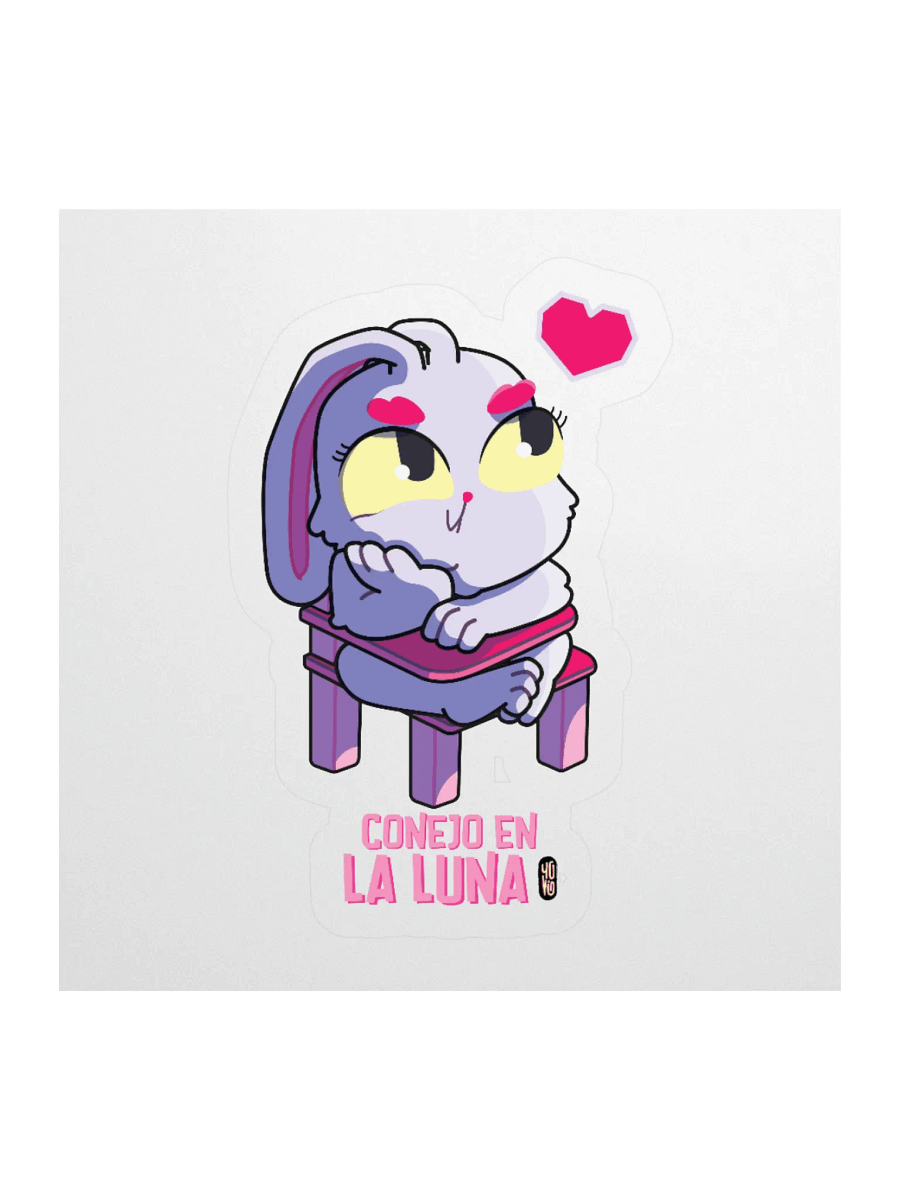 Conejo en la Luna - Sticker (Kiss Cut) product image (1)