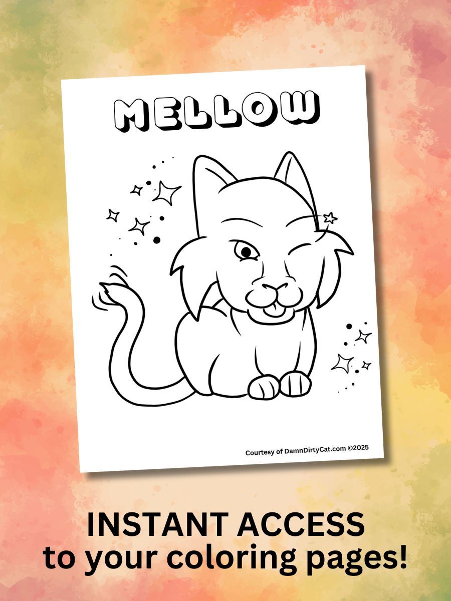 FREE Printable Coloring Book of Kittens - PDF Download product image (3)