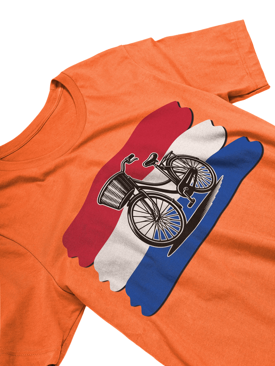 Netherlands Flag And Bicycle Signature Unisex T-Shirt product image (7)