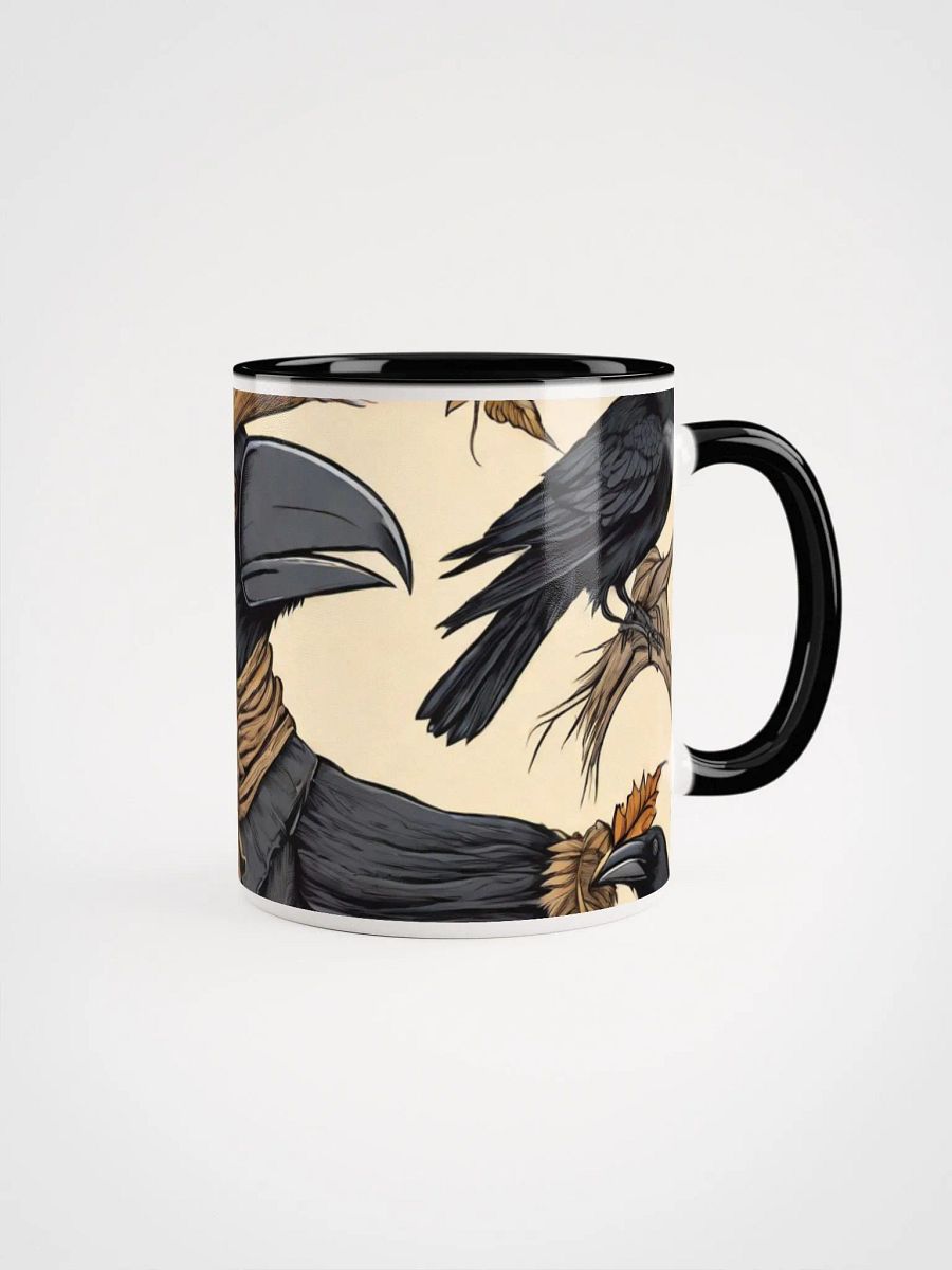Coffee Mug with Color Inside - Harvest Scarecrow Vintage Illustration product image (1)