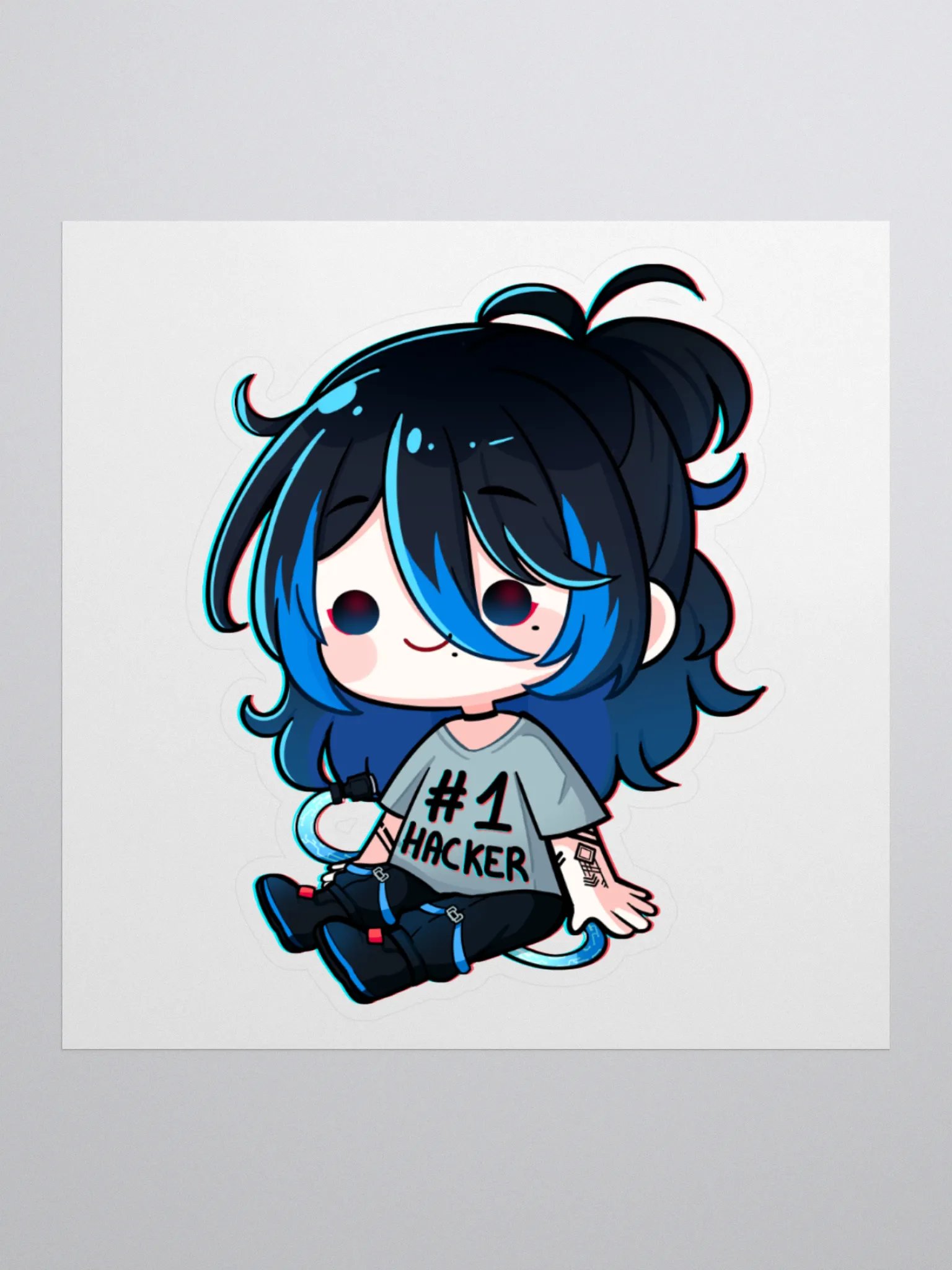 #1 Hacker Sticker product image (1)