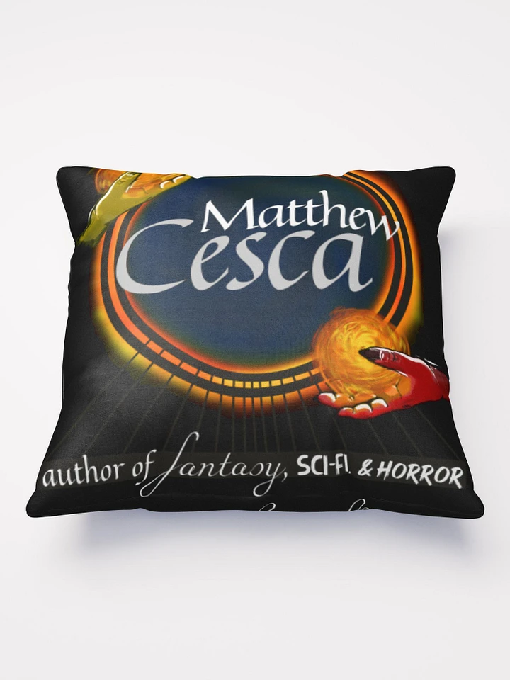 Matthew Cesca Author Logo Black Throw Pillow product image (1)