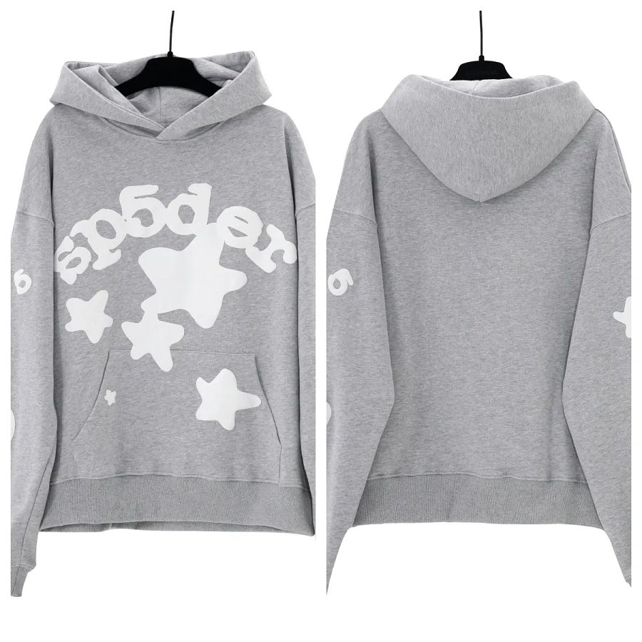 SP5DER BELUGA HOODIE HEATHER GREY product image (3)