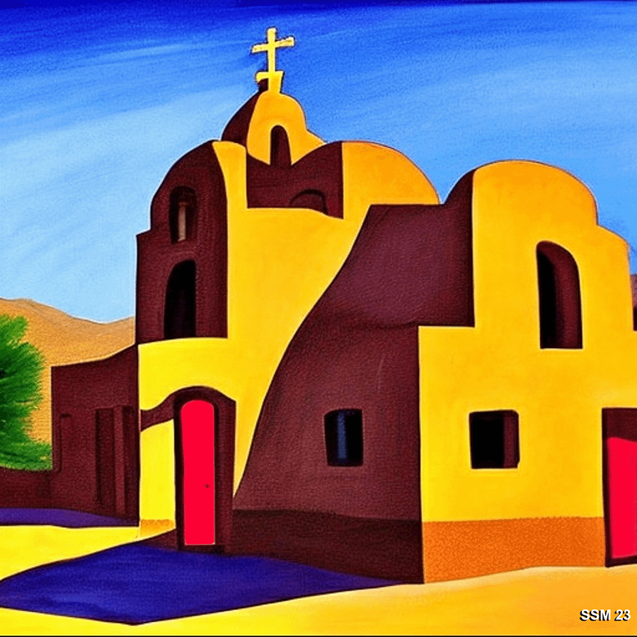 Mexico Adobe Church Emboidery Hoodie product image (5)