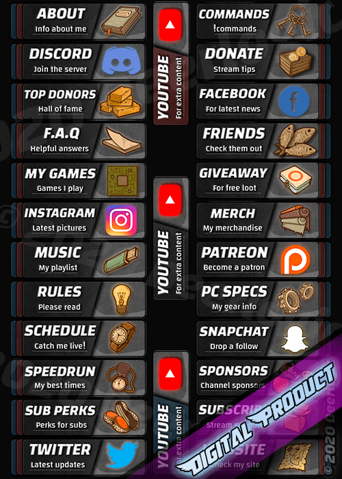 Twitch panels concrete - 25 variants included product image (1)