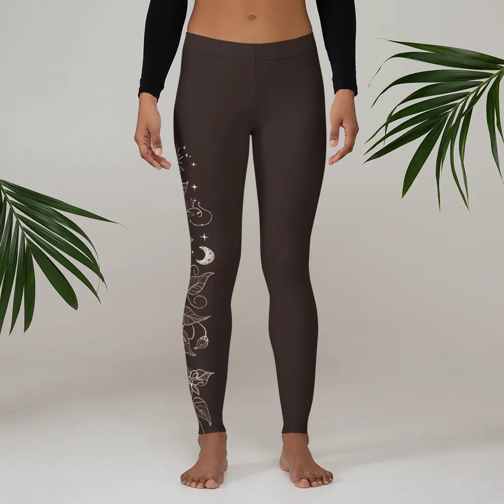Night Sky Vines Yoga Leggings product image (6)