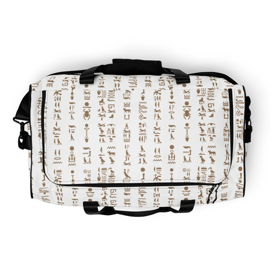 Isis White Hieroglyphs All-Over Duffle product image (8)