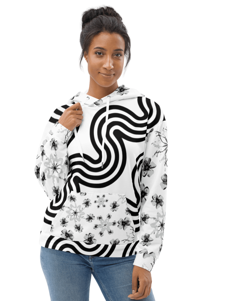 Monochrome Maze Unisex Hoodie product image (5)