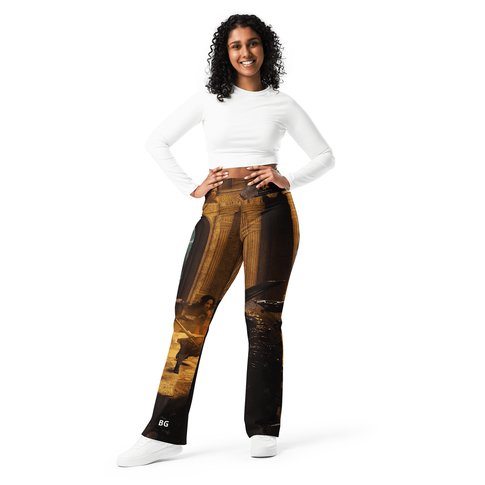 'Elven Stories - Warriors Cry Too' Flare Leggings product image (10)