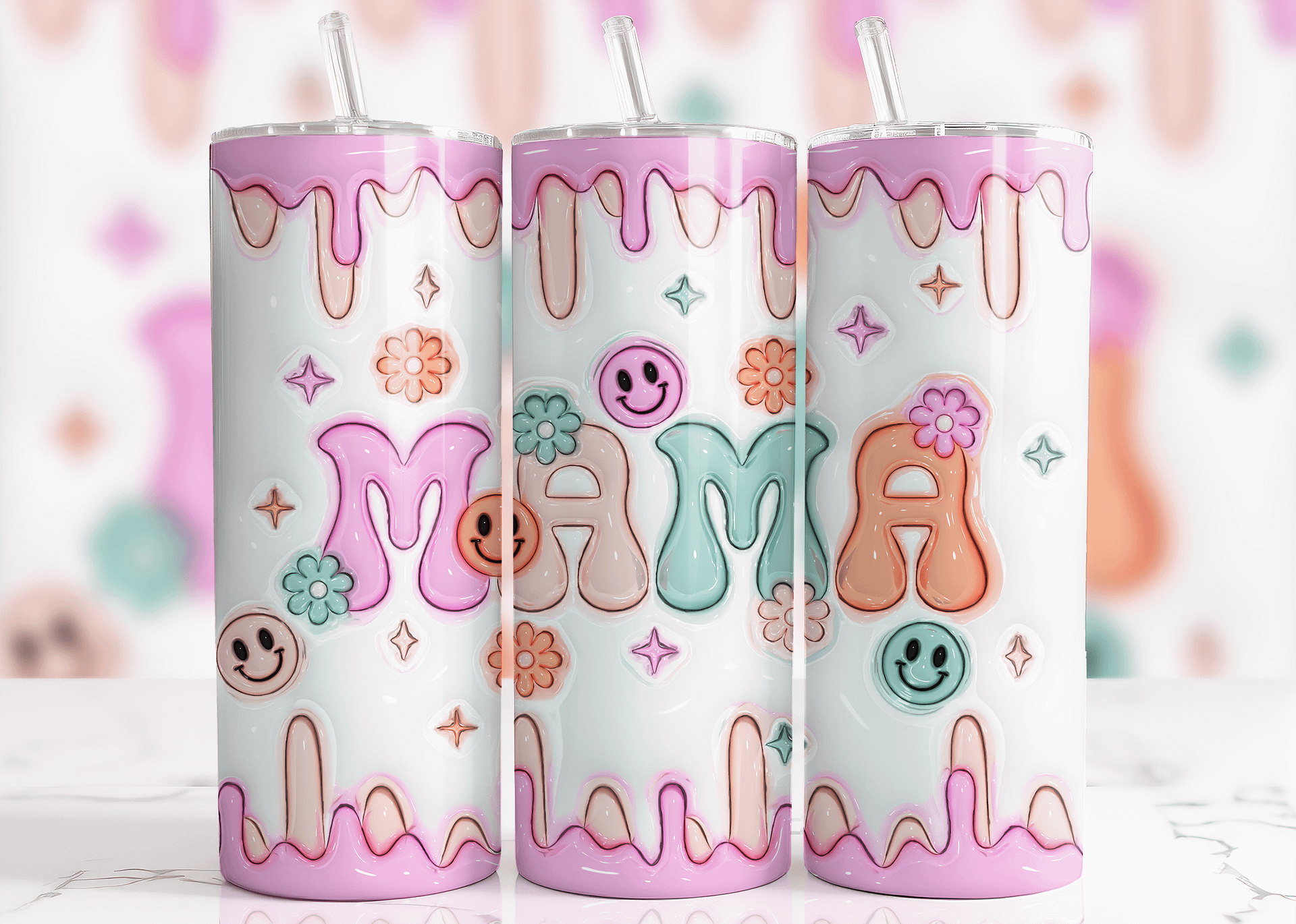 MAMA Floral Bliss Tumbler: Sip in Style! product image (2)