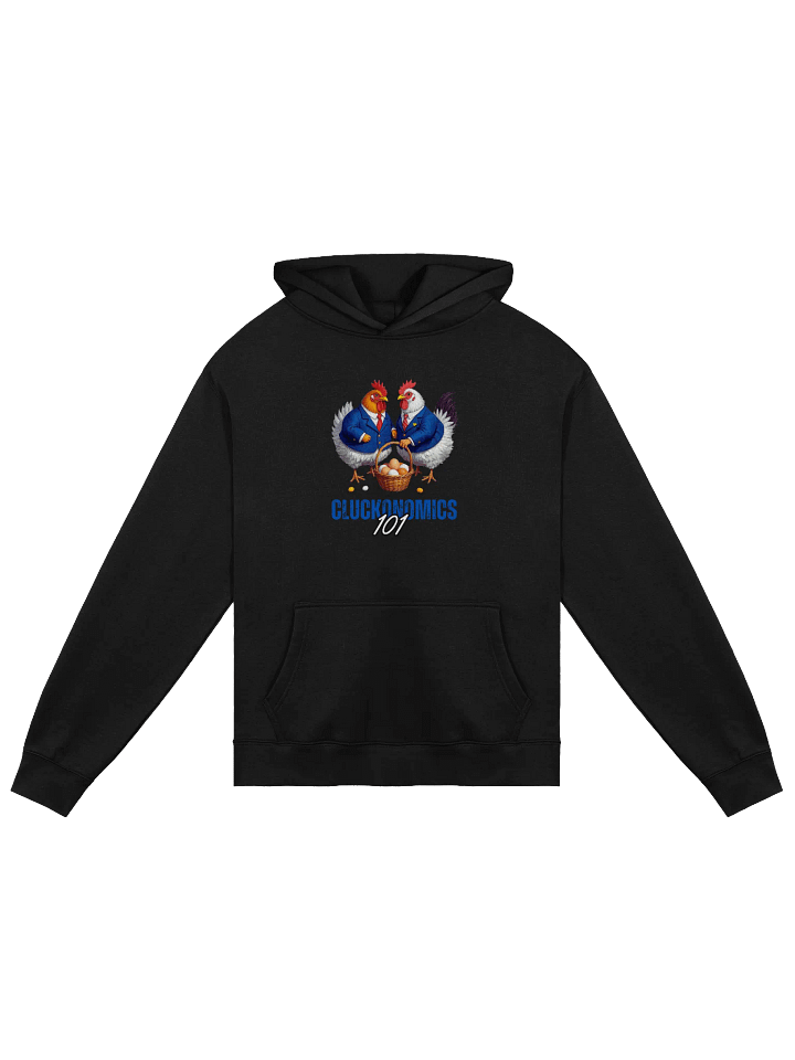 Cluckonomics 101 - Humorous Easter Black Hoodie product image (2)