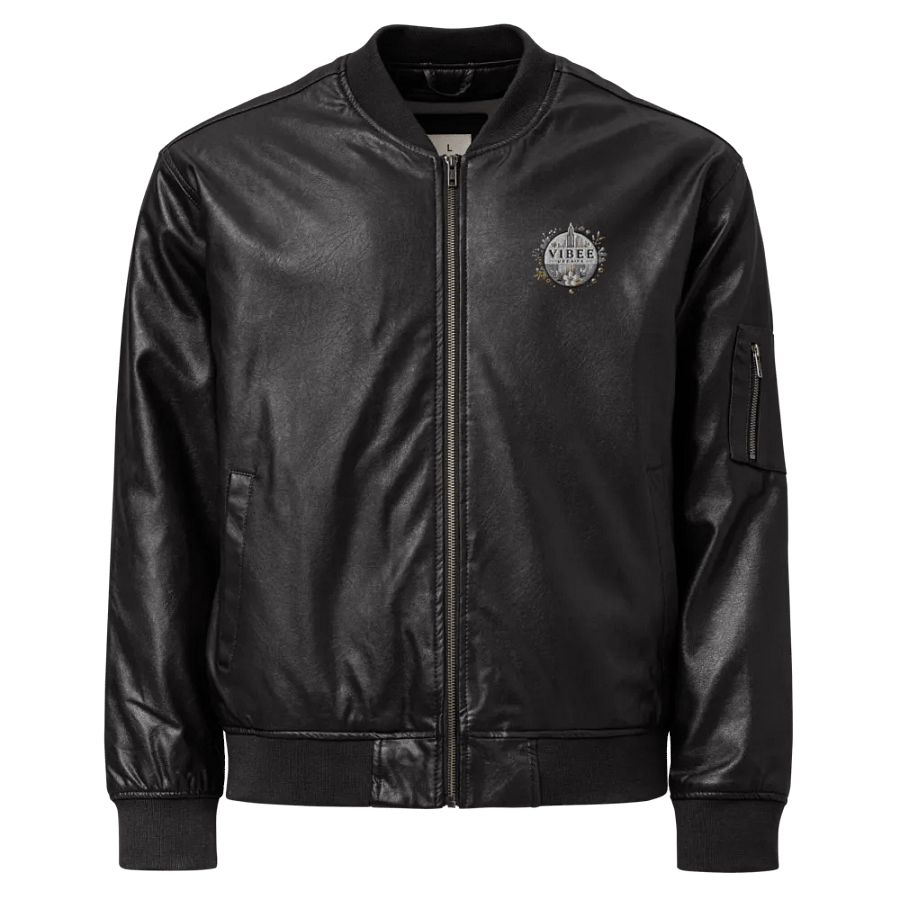 Threadfast Apparel Faux Leather Bomber Jacket product image (1)