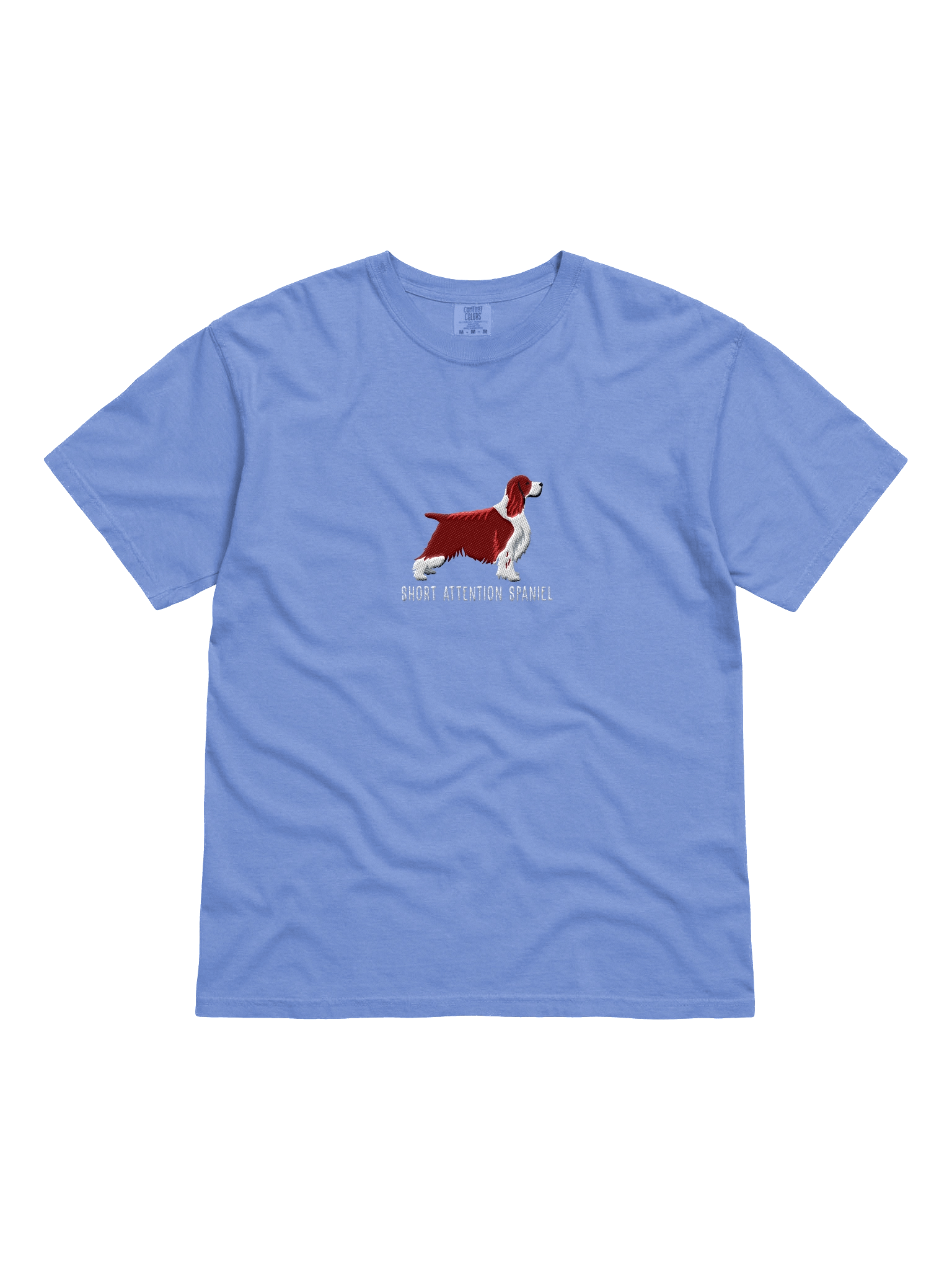 Short Attention Spaniel T-Shirt(Embroidered) of a Springer Spaniel(Liver, Show Type) product image (31)