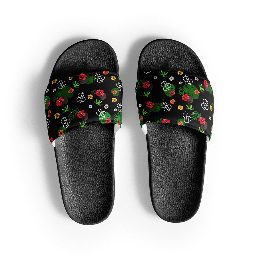 Tropical Island Woman's Slides in Black product image (3)