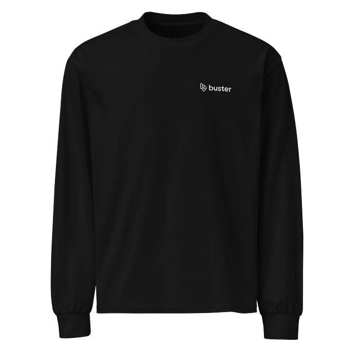 Embroidered T-Shirt (Black, Long Sleeve) product image (1)