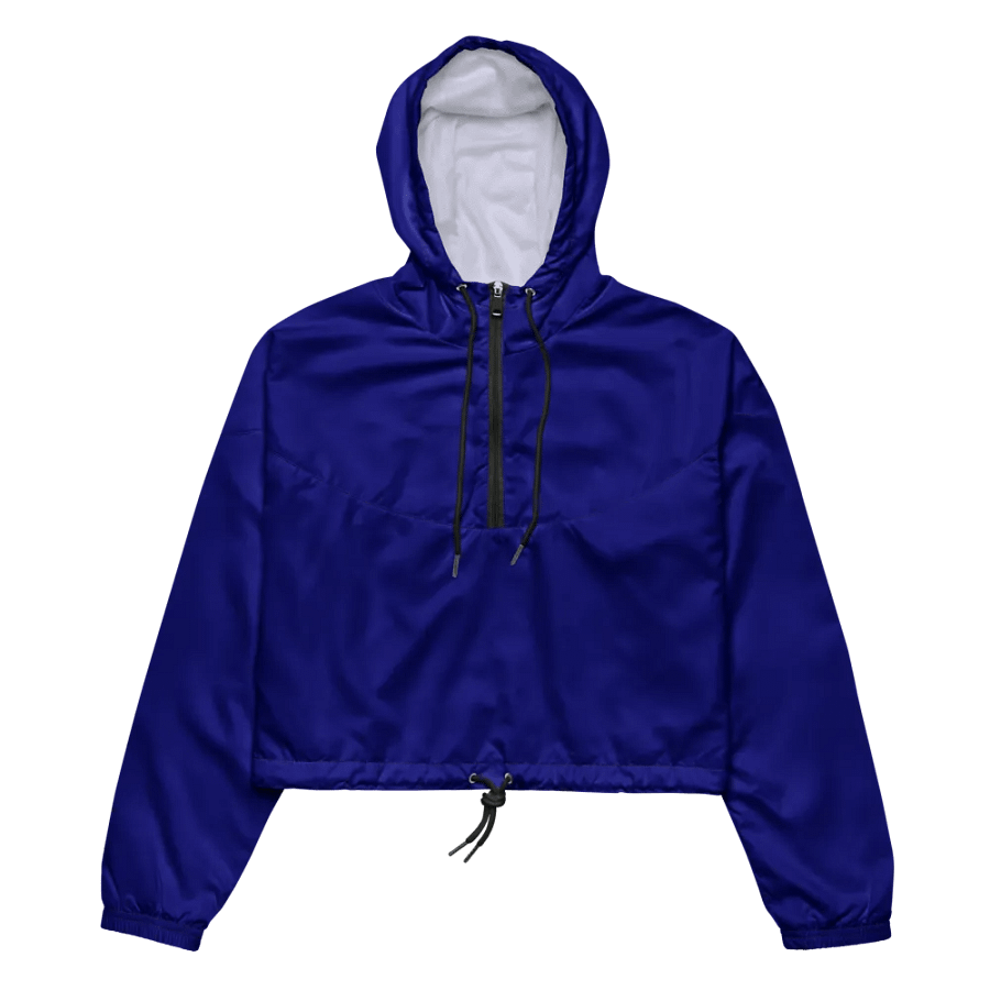Plain Color Navy Blue Cropped Windbreaker product image (4)