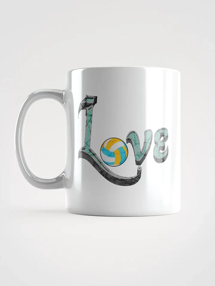 Love Volleyball White Glossy Mug product image (1)