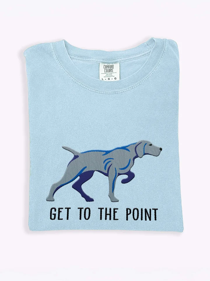 Get to the Point T-Shirt(Embroidered) of a Weimaraner(Docked Tail) product image (1)