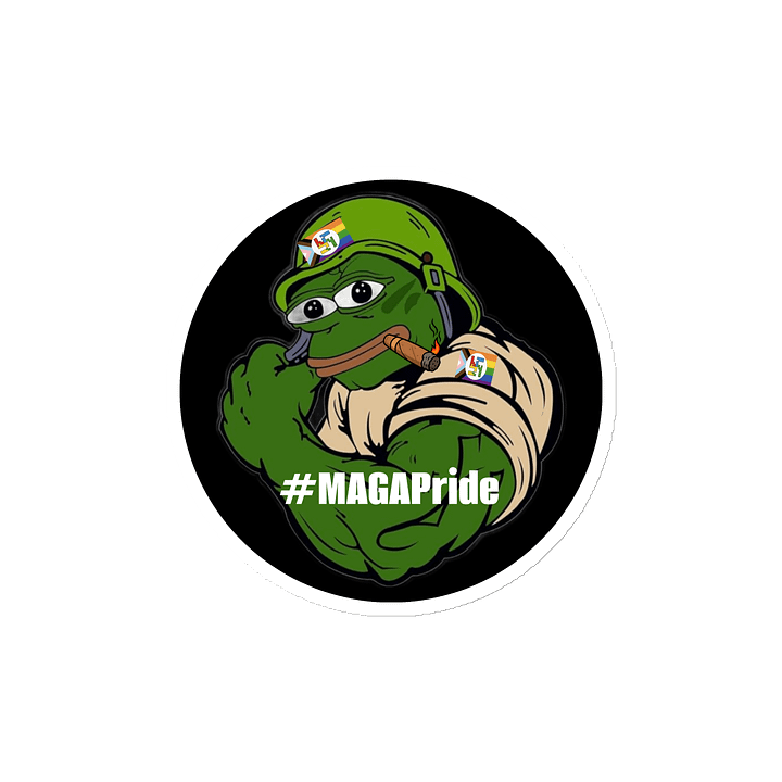 🖤🐸💪 #MAGAPride™ Die-Cut Magnet – Blackout Flex Edition product image (2)