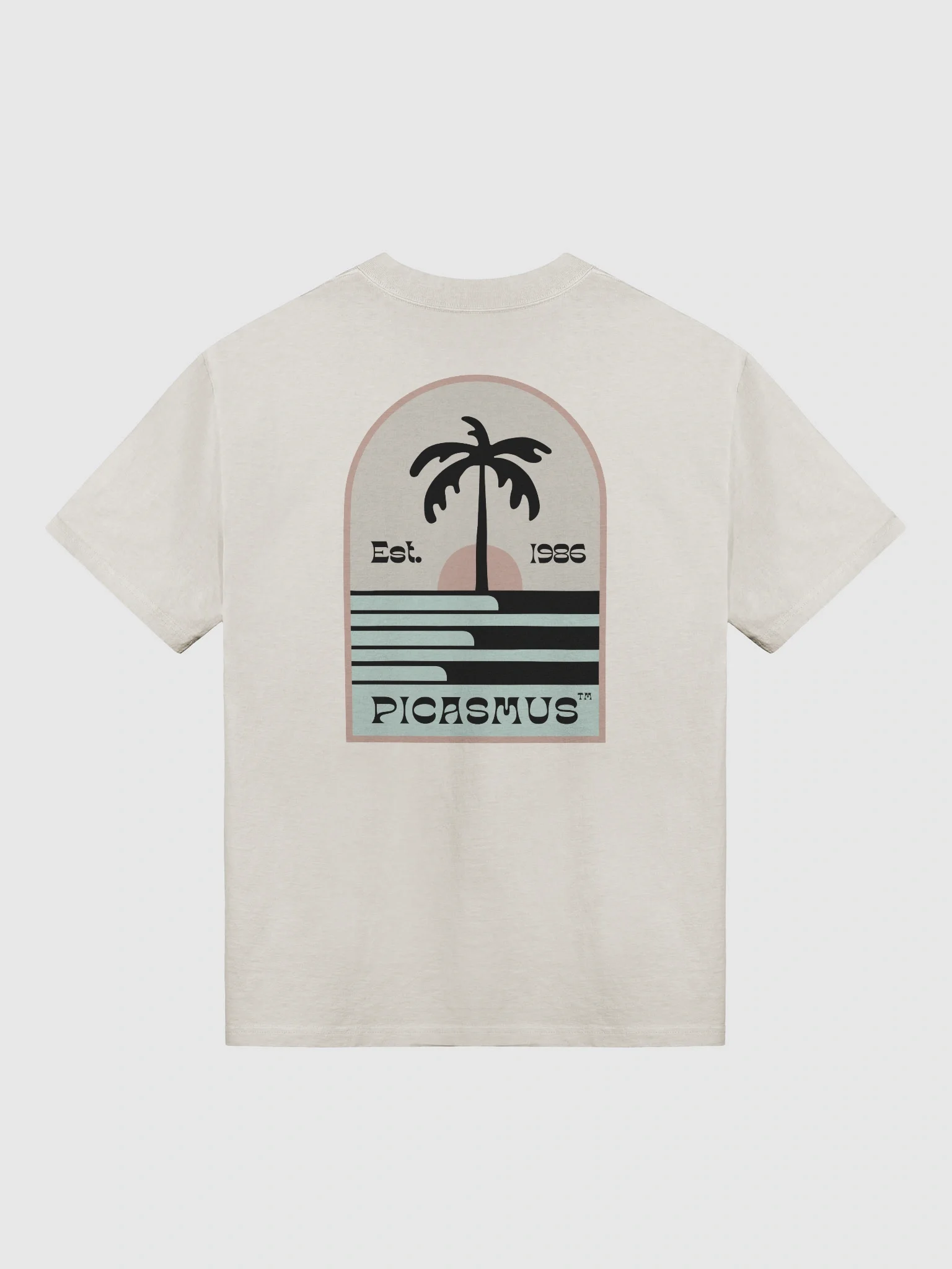 Sunset palm Premium Oversized Faded T-Shirt product image (2)