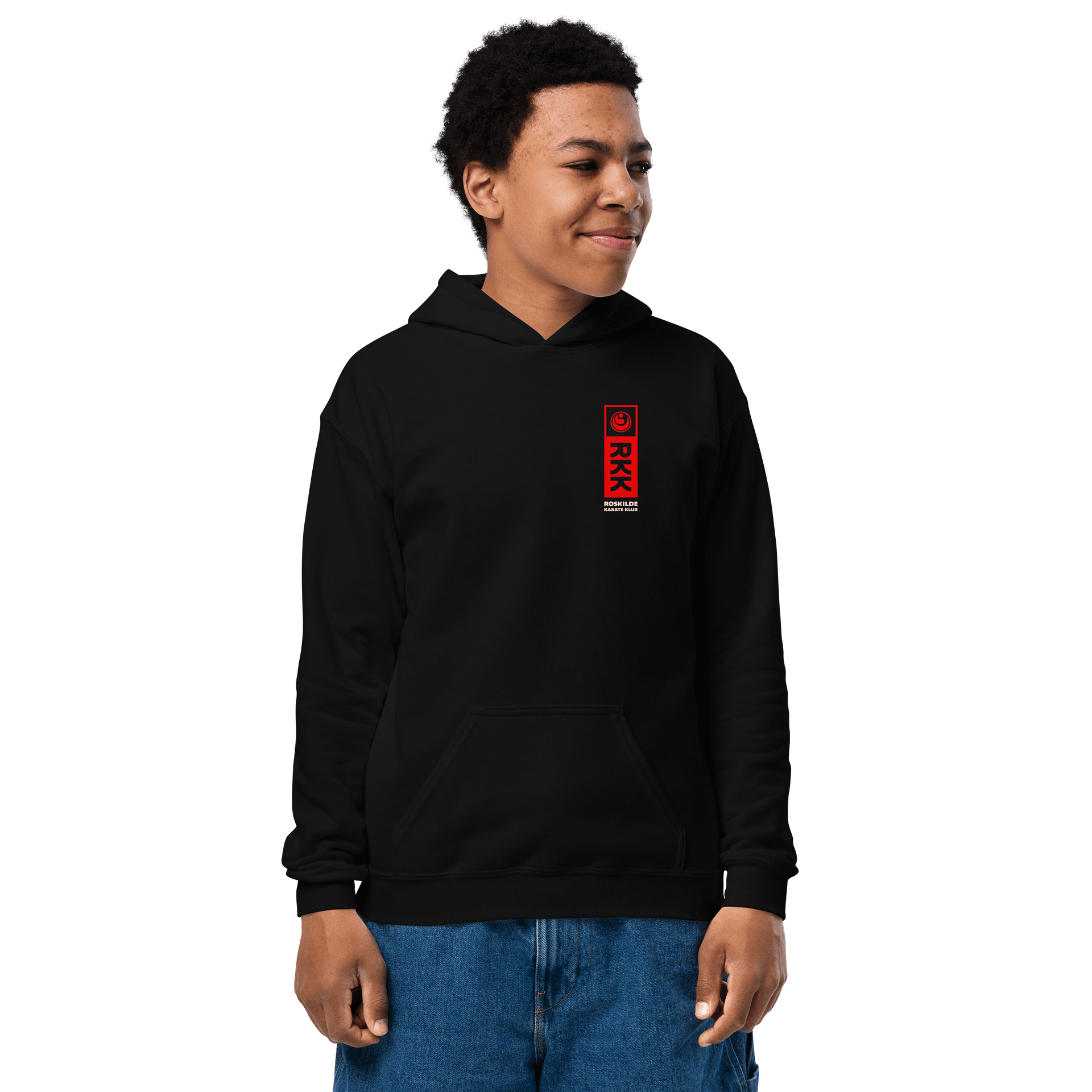 Black Youth Heavy Blend Hoodie, Unisex, RKK Logo product image (1)