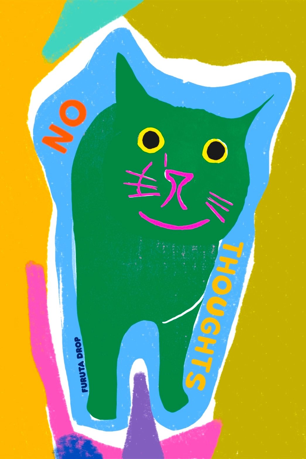 no thoughts mini print product image (1)