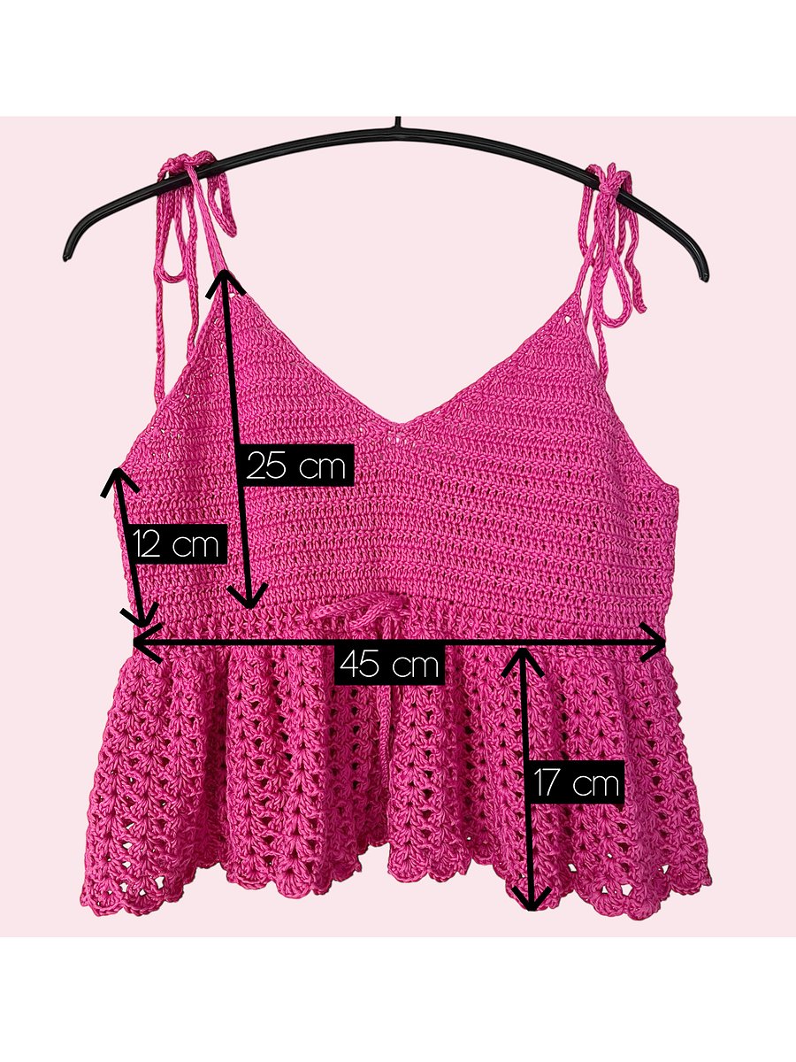 Crochet Pattern: Babydoll Top with Ruffles product image (3)