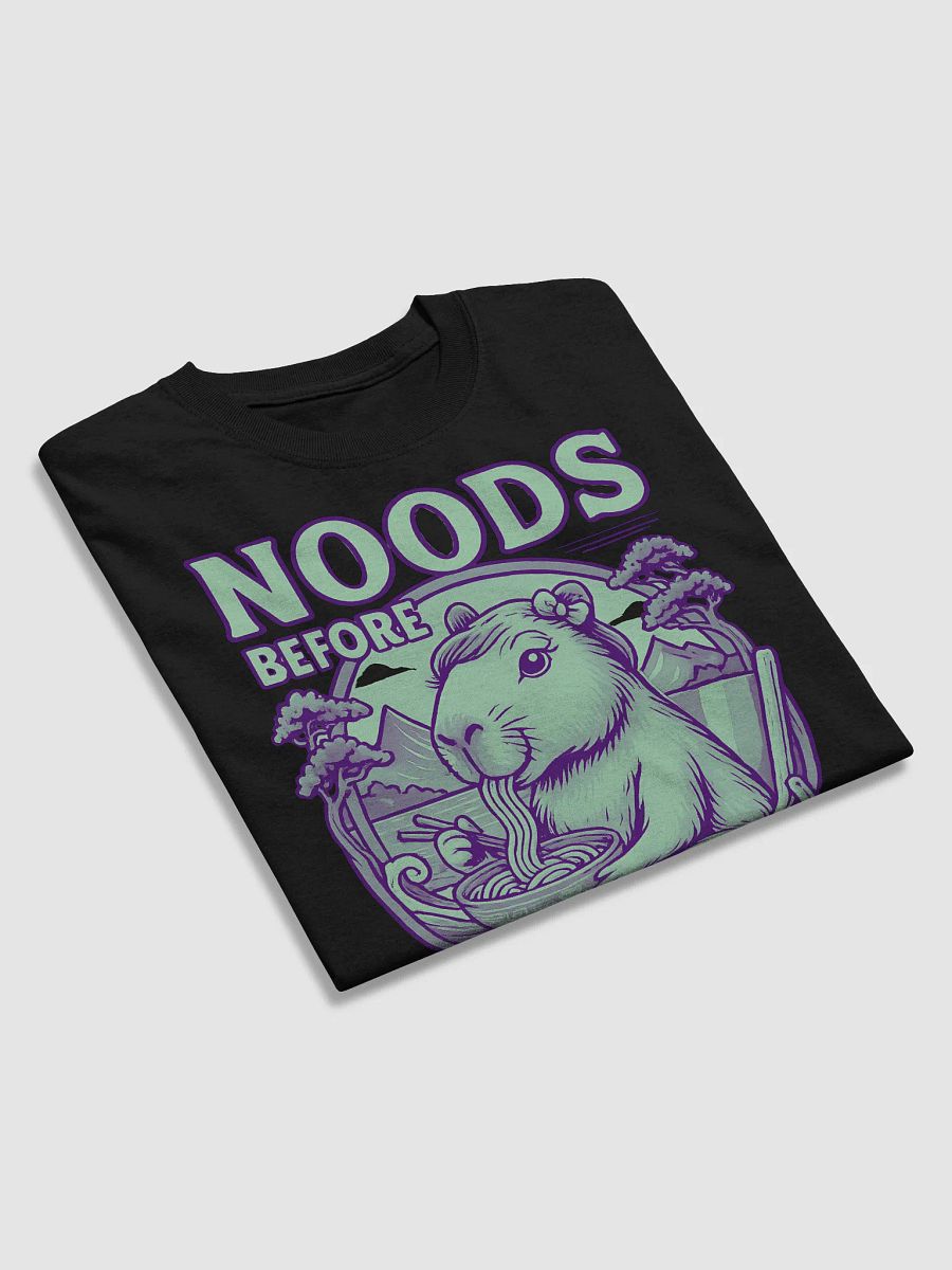 Capybara Noodle Time T-Shirt "NOODS BEFORE DUDES" product image (5)
