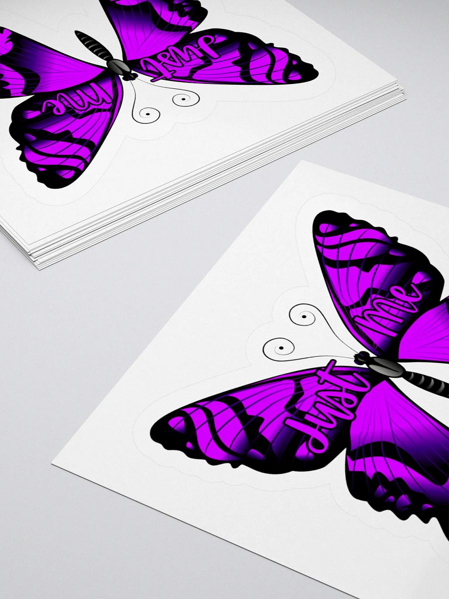 Just Me – Purple Butterfly Inspirational Quote Sticker product image (11)