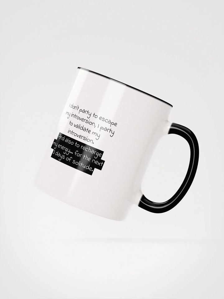 Personalized Extrovert Black Cat and Introvert White Cat Coloured Mug product image (2)