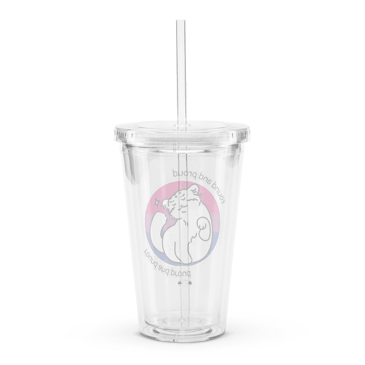 Round and Proud Manul Bisexual Version - Transparent Cup & Straw product image (2)