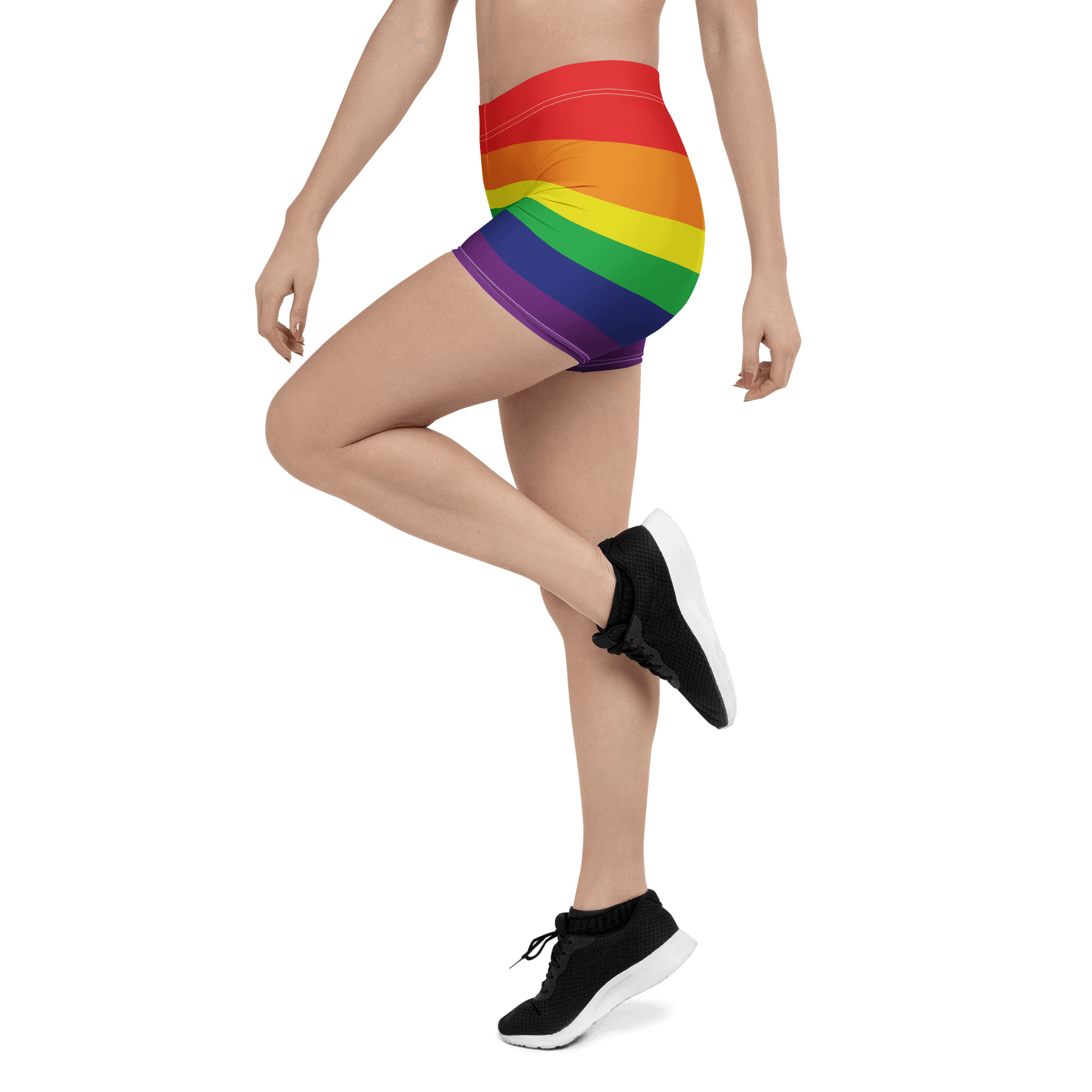 Rainbow Pride Flag Bike Shorts product image (4)