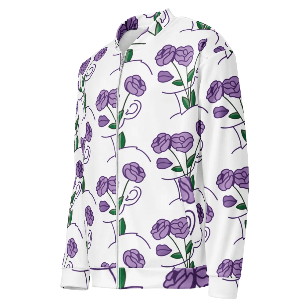Purple Petals Bomber Jacket product image (7)