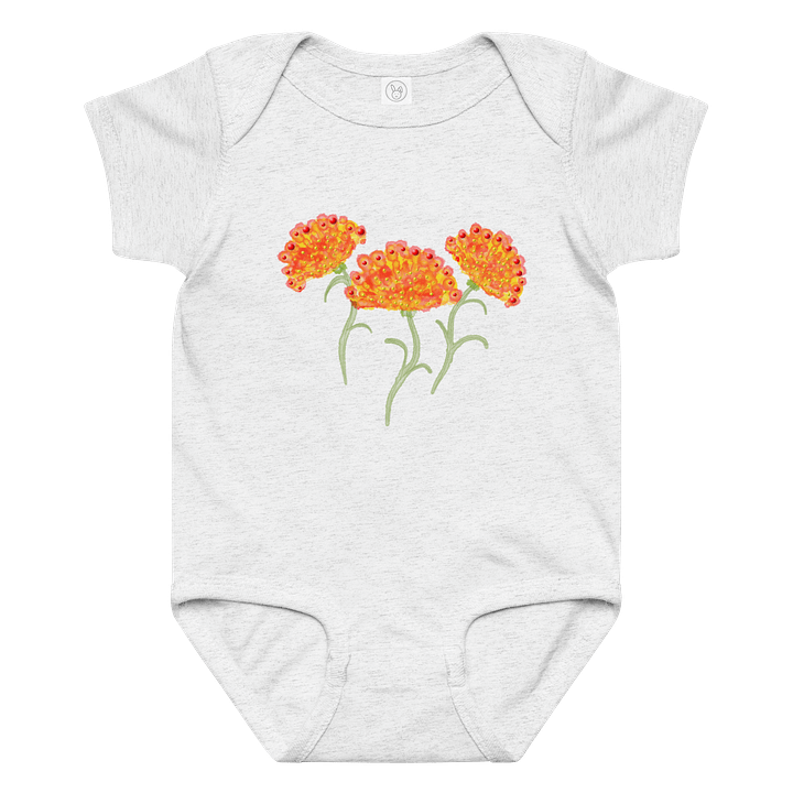 Whimsical Orange Flower Baby Bodysuit product image (4)