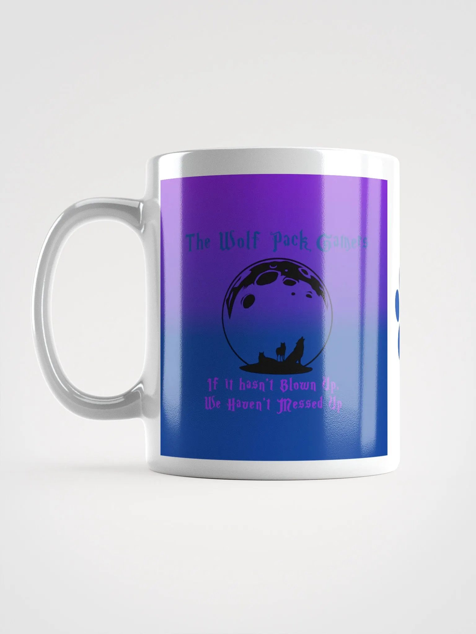 The Wolf Pack gamers Gaming Motto with PawPrint Mug product image (6)