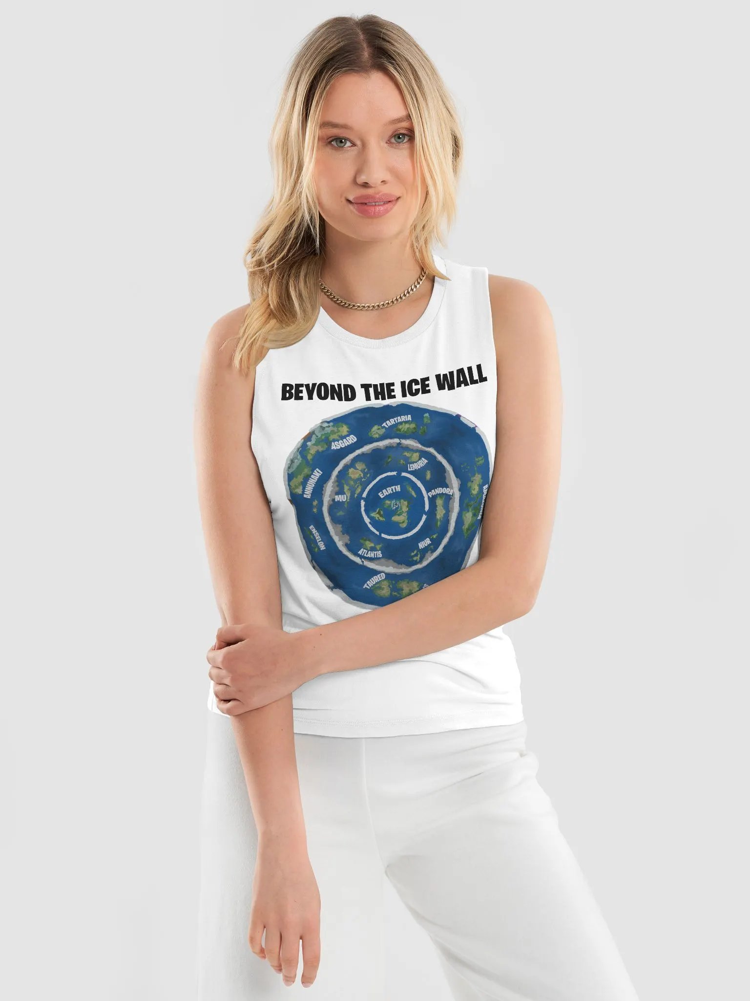 Flowy Muscle Tank Beyond the Ice Wall Map product image (13)