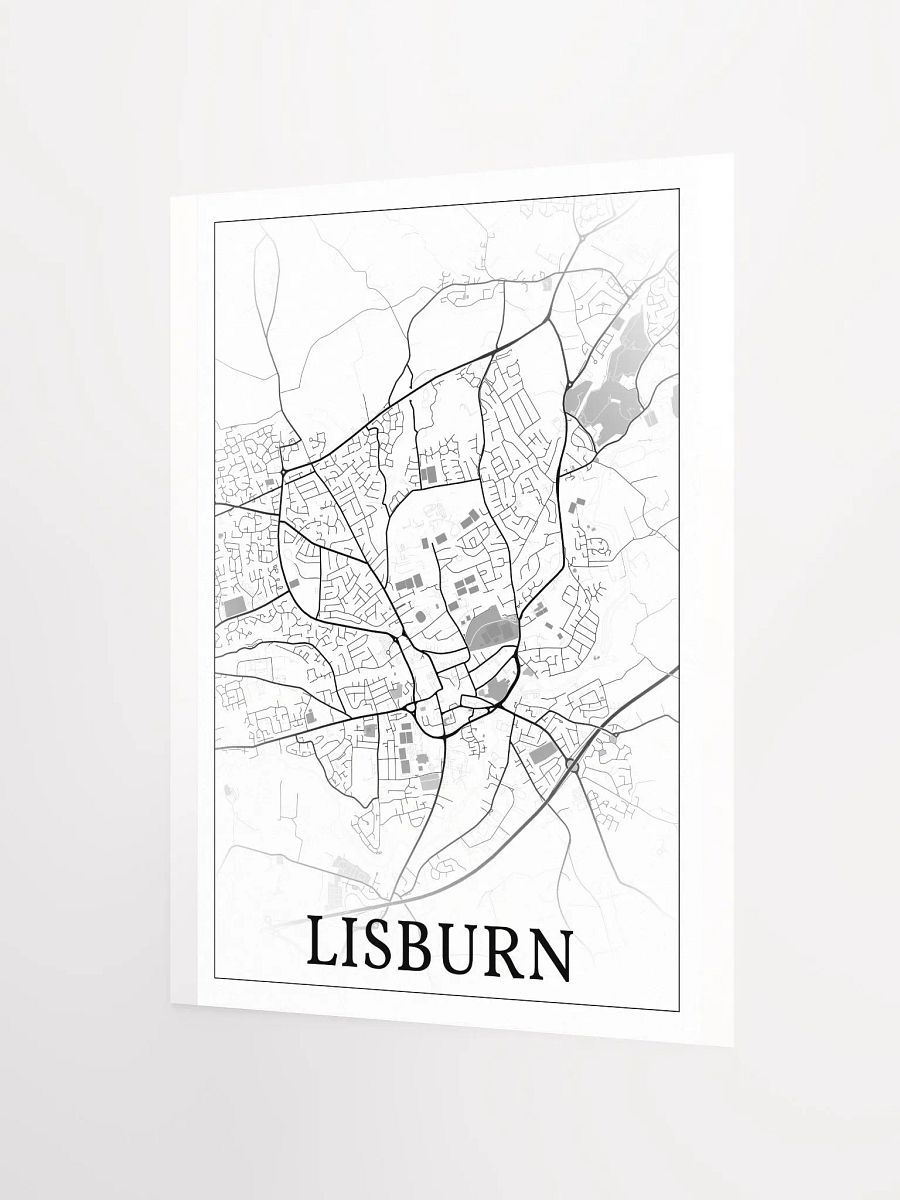 Lisburn, Northern Ireland, city map print product image (9)