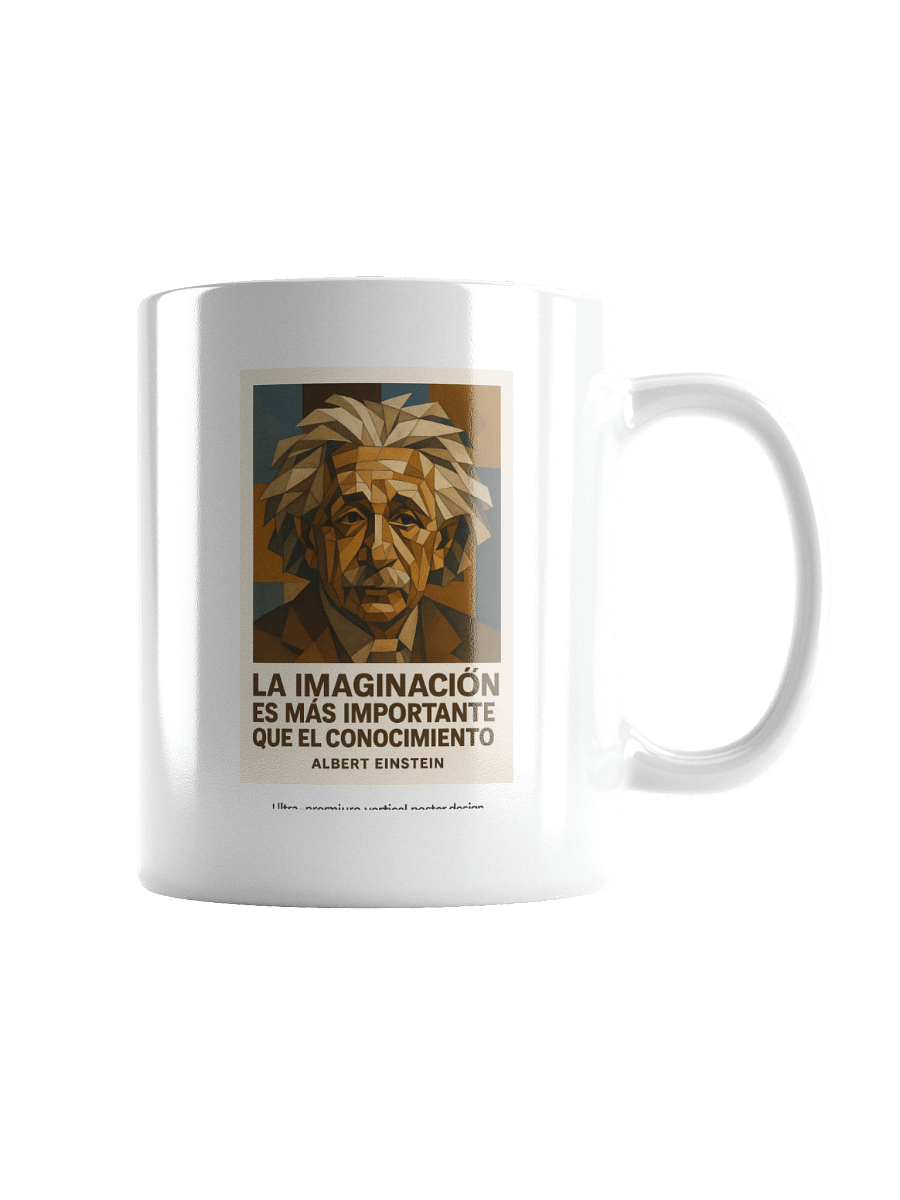 TAZA ultra-premium Einstein cubista corregido con cita española auténtica product image (5)
