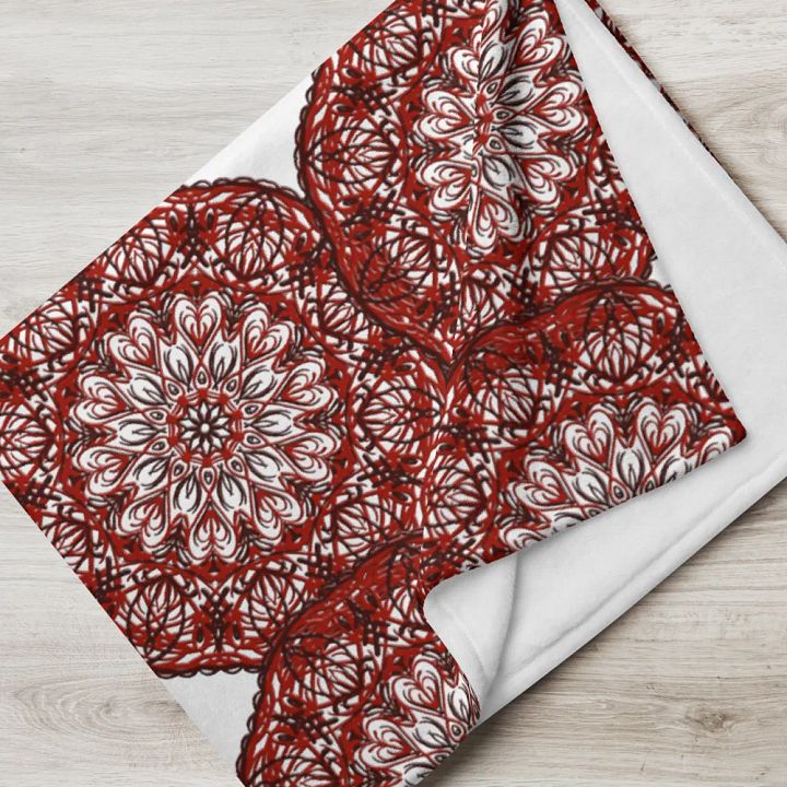 Lace of Crimson Throw Blanket product image (2)
