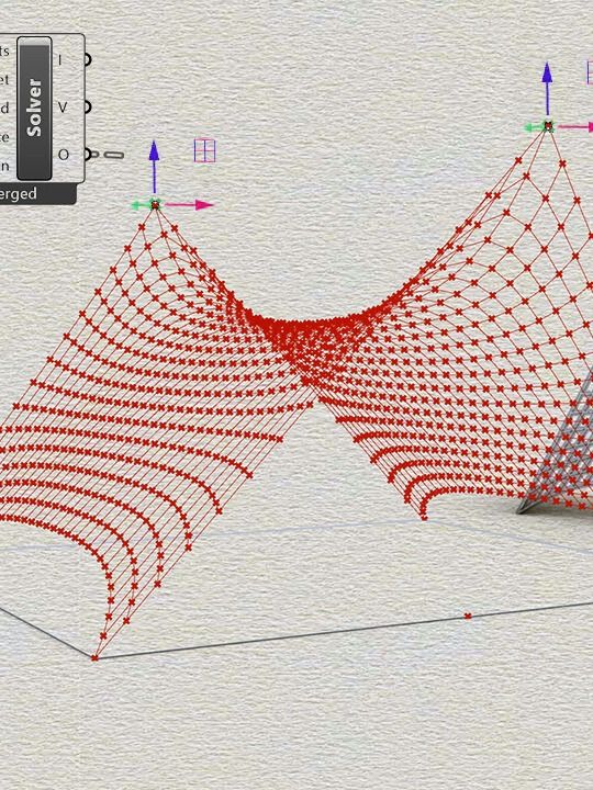 Kangaroo Physics Tensile Parametric Facade Design Grasshopper Rhino Files Download product image (2)